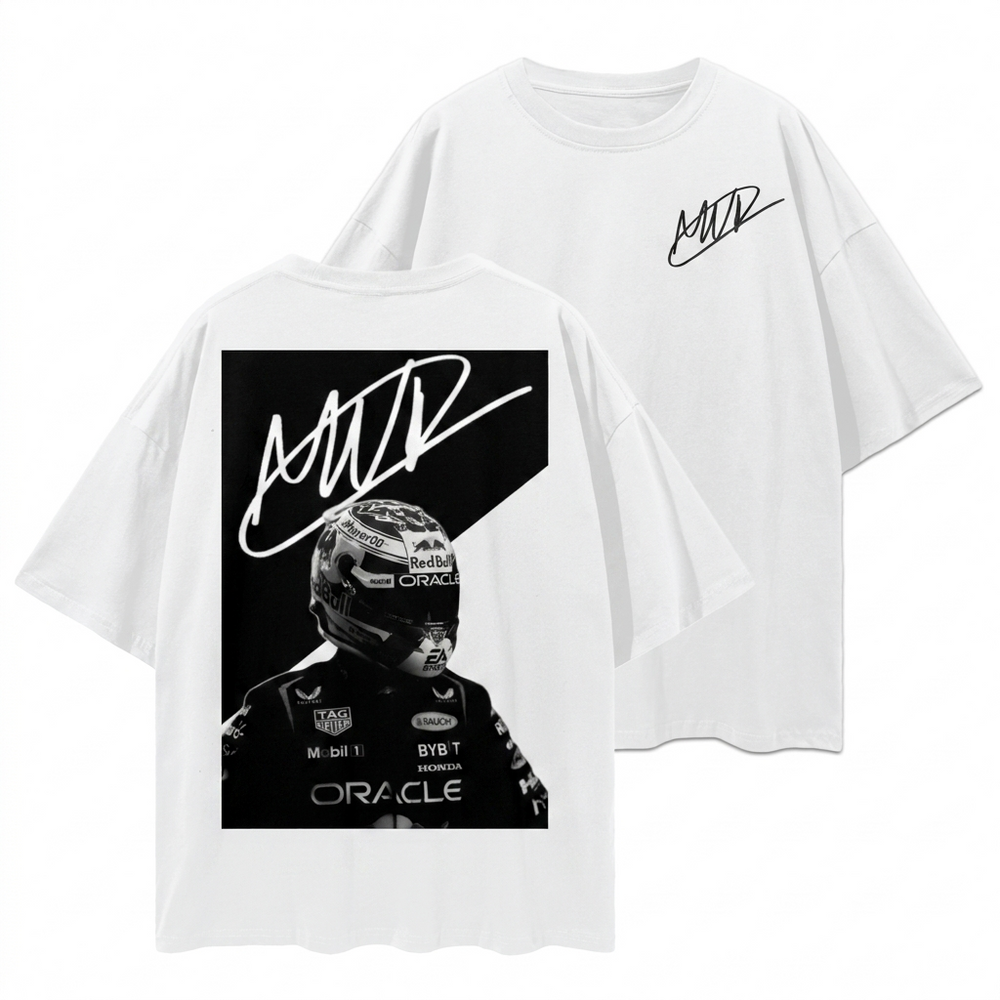 Max Verstappen Black & White Signature