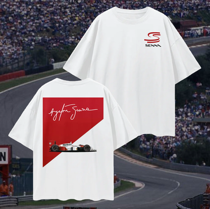 Ayrton Senna Vintage F1 Graphic Tee