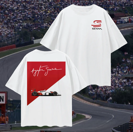 Ayrton Senna Vintage F1 Graphic Tee